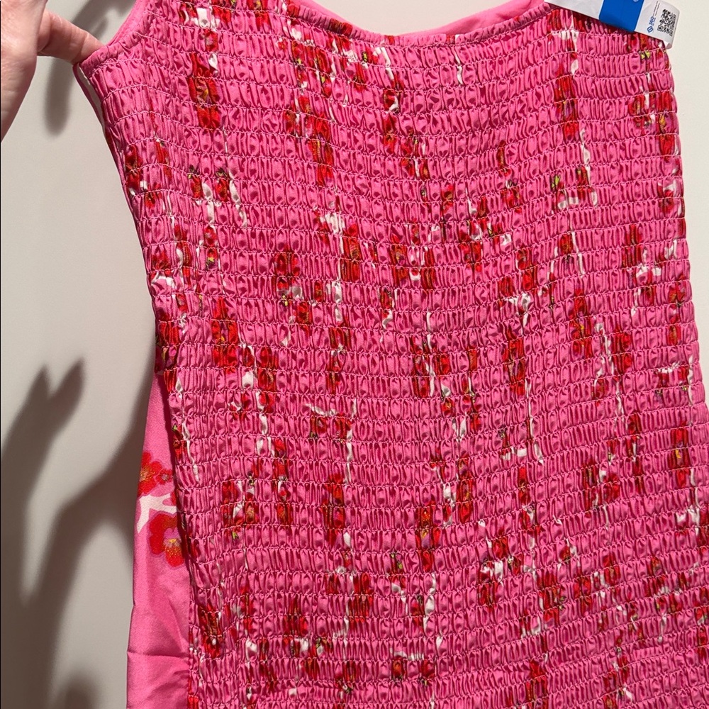 NWT Cynthia Rowley Cherry Blossom Print Smocked Back Bubble Dress - Size 10 - Picture 14 of 14